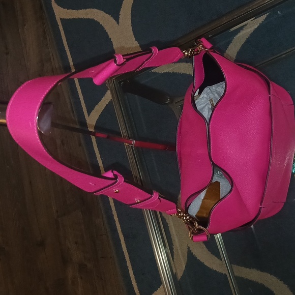 Henri Bendel Vibrant Pink Hobo Shoulder Bag - Picture 5 of 10